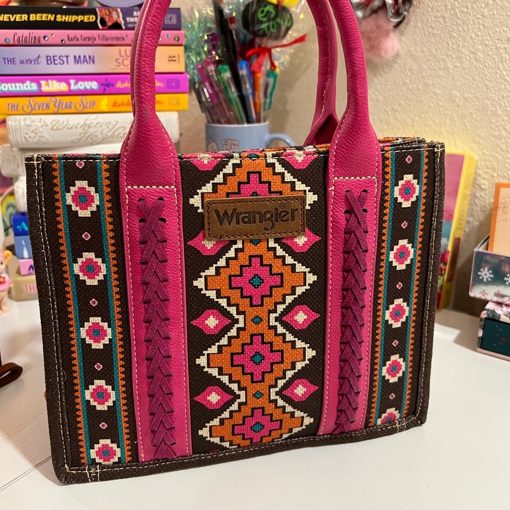 Wrangler Pink and Brown Women's Bag with Matching Wallet